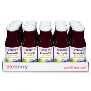 Lifeberry BOX, Borówka – Jabłko, 15 x 200 ml