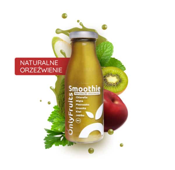 oczyszczające smoothie z chlorellą i miętą